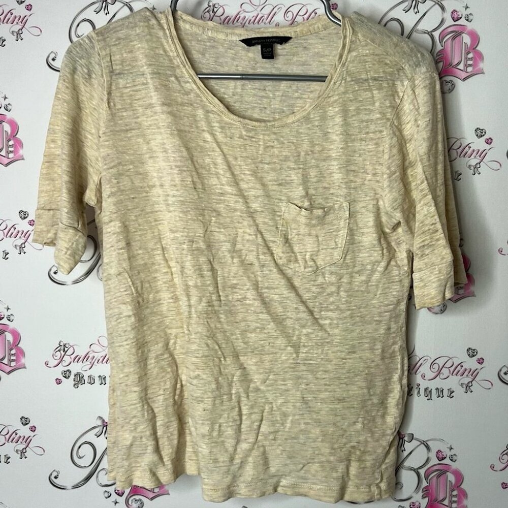 Banana Republic tshirt tee comfy classic heathered beige Heathered Tee